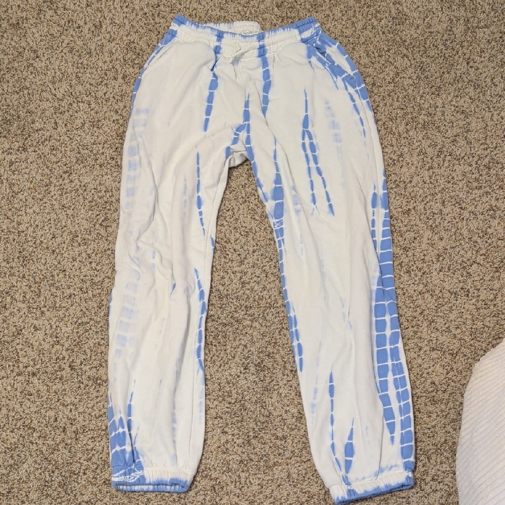GAP Kids' White and Blue Tie-Dye Joggers